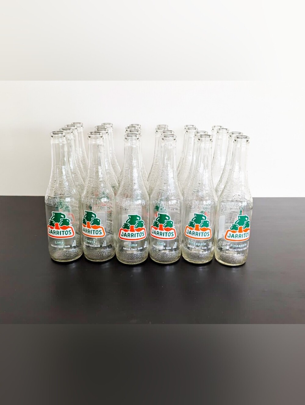 Lot of 24 Empty Jarritos Glass Bottles 12.5oz – For Crafts, DIY, Decor